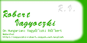 robert vagyoczki business card